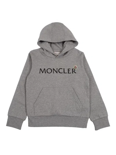 Moncler Kids' Hoodie Sweater In Gray