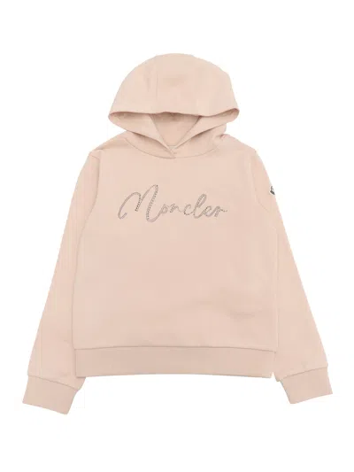 Moncler Kids' Hoodie Sweater In Pink