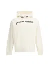 Moncler Grenoble Logoed Cotton Hooded Sweatshirt In White