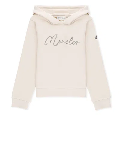 Moncler Hoodie With Logo In Pink