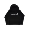 Moncler Hoody With Logo Print Kids In Black
