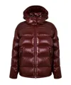 Moncler Horizontal-quilted Down Jacket In Red