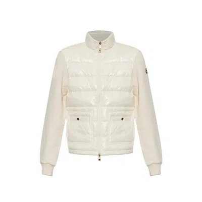 Moncler Horizontal-quilted Padded Jacket In Neutral