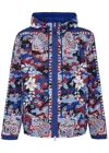 Moncler Mix-print Hooded Jacket In Multicoloured
