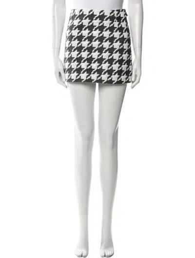 Pre-owned Moncler Houndstooth Print Mini Skirt In Multi