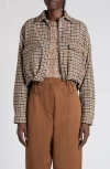 Moncler Houndstooth Wool Blend Blouson Jacket In Multi