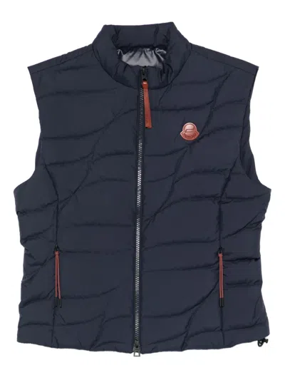 Moncler Huangbiao Quilted Vest In Blue