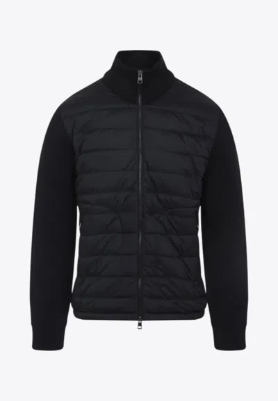 Moncler Cardigan Tricot Jacket Men In Black