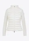 Moncler Quilted Wool Jacket Feather Insert In White