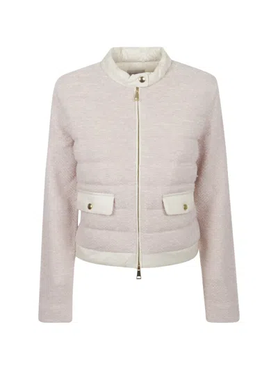 Moncler Hybrid Down-padded Jacket In Neutral