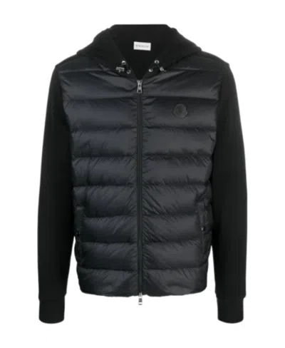 Moncler Hybrid Hooded Jacket In Black