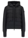 Moncler Hybrid Quilted Down Down Jacket In Black