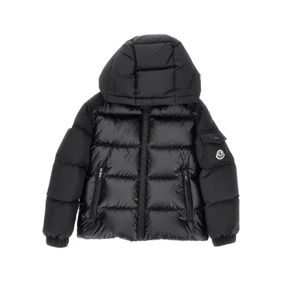 Moncler Kids' 'hyoseris' Nylon Downjacket In Black