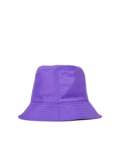 Moncler I109f3b00004596t163i Logo Bucket Hat In Purple