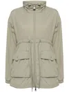 Moncler Iadi Nylon Parka In Green