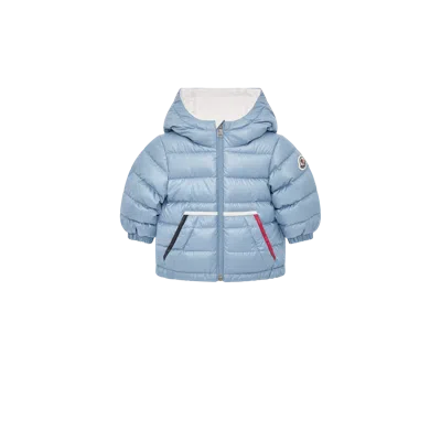 Moncler Kids' Icarus Hooded Short Down Jacket, Boys, Blue, Size: 6/9m