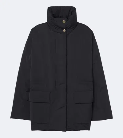 Moncler Long-sleeved Down Jacket In Black