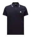 Moncler Identification Patch Polo Shirt In Blue