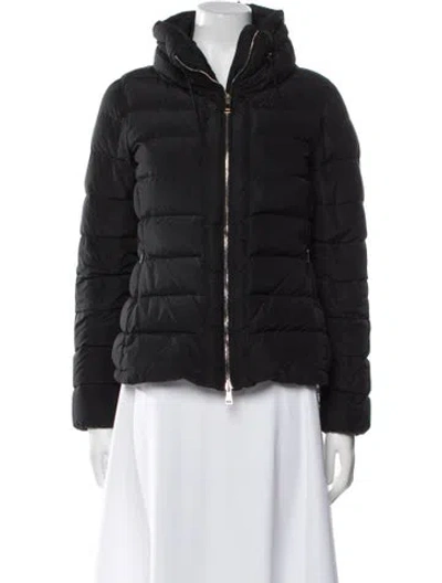 Pre-owned Moncler Idra Nylon Faux Fur Jacket In Black