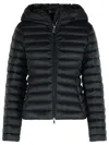 Moncler Hooded Short Puffer Jacket In Black