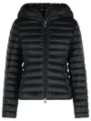 Moncler Hooded Short Puffer Jacket In Black