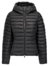 Moncler Puffer Jacket With Metal Zip Fastener And Hood In Black