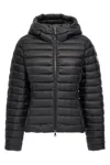 Moncler Puffer Jacket With Metal Zip Fastener And Hood In Black