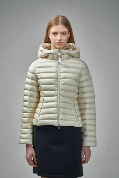 Moncler Ige Hooded Down Jacket In Sand