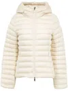 Moncler Ige Hooded Lightweight Short Down Jacket Clothing In Neutral