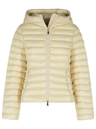 MONCLER MONCLER 'IGE' IVORY POLYAMIDE DOWN JACKET WOMEN