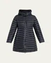 Moncler Ige Mid-length Down Puffer Jacket In Navy