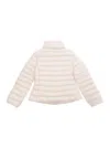 Moncler Ige Pink Down Jacket With Logo Patch Applied On The Sleeve In Tech Fabric Girl In Gold