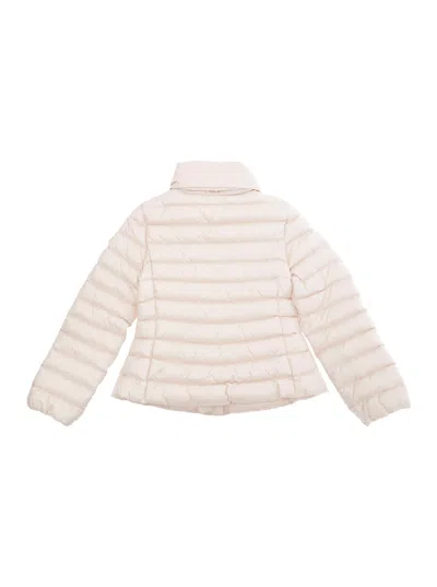 Moncler Kids' Ige Pink Down Jacket With Logo Patch Applied On The Sleeve In Tech Fabric Girl In Gold