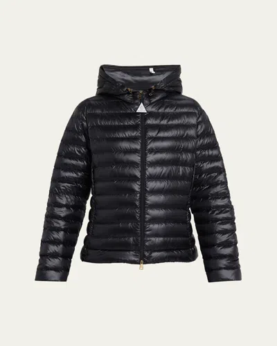 Moncler Igelhood Water-repellent Hooded Down Jacket In Black
