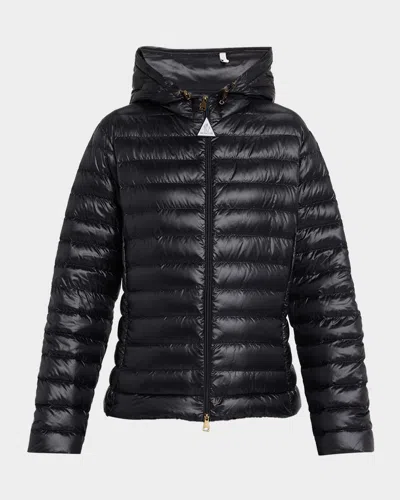 Moncler Igelhood Water-repellent Hooded Down Jacket In Black