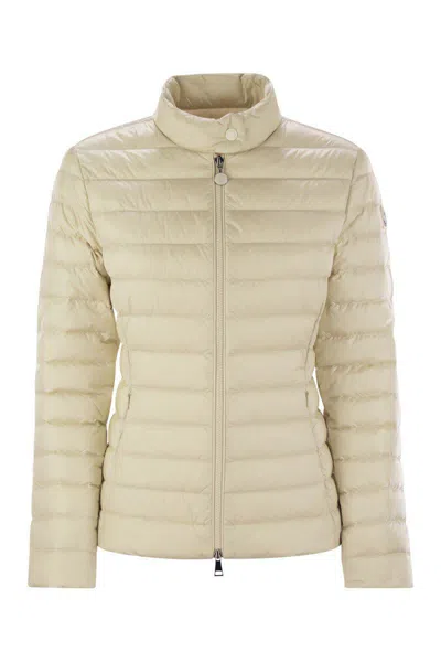 Moncler Igelle Cream Polyamide Down Jacket In Beige
