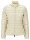Moncler Fitted Quilted Feather Down Jacket With High Collar
