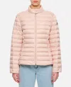 Moncler Igelle Padded Down Jacket With High Collar In Rose