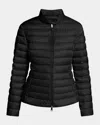 Moncler Short Blue Down Jacket Ige In Black