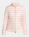 Moncler Abderos Short Tech Down Jacket In Light Pink