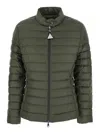 Moncler 'igelle' Green Down Jacket With Logo Plaque On The Zip Puller And Logo Patch On The Sleeve I In Green