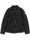 Moncler Lightweight Puffer Jacket Featuring High Neck In Black