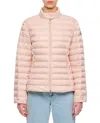 Moncler Igelle Padded Down Jacket With High Collar In Neutrals