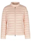 Moncler Igelle Padded Down Jacket With High Collar In Pink