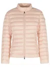 Moncler Igelle Padded Down Jacket With High Collar In Pink