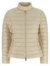 Moncler Igelle Short Polyamide Down Jacket In Neutral
