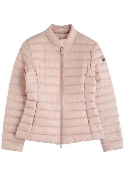 Moncler Igelle Quilted Shell Jacket In Pink Light