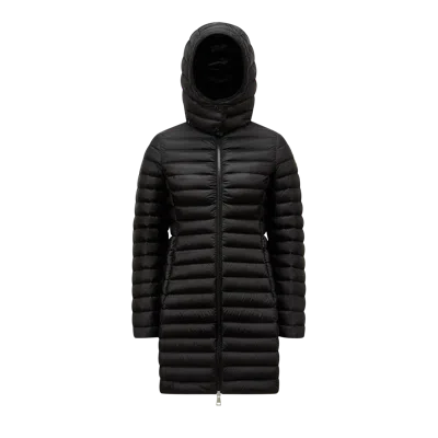 Moncler Igelong Hooded Long Down Jacket Black
