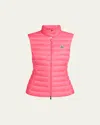 Moncler Igens Down Puffer Vest In Bright Pink