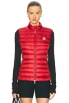 Moncler Igens Down Puffer Vest In Red